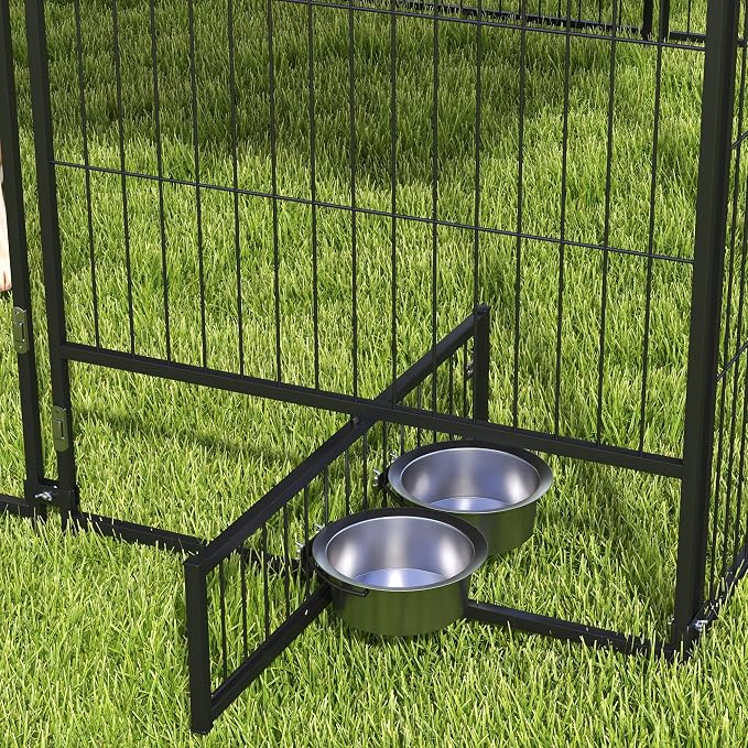 PawHut Outside Dog Kennel, Garden Playpen Fence Crate Enclosure Cage Rotating - Image 9
