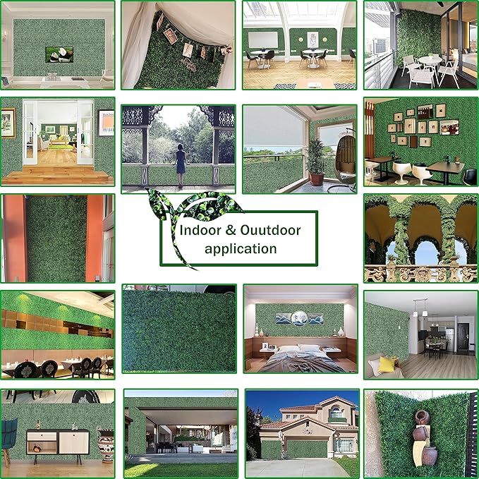 Artificial Ivy Privacy Fence Wall Screen: 72 X144 in UV-Anti Faux Boxwood Roll - Image 7