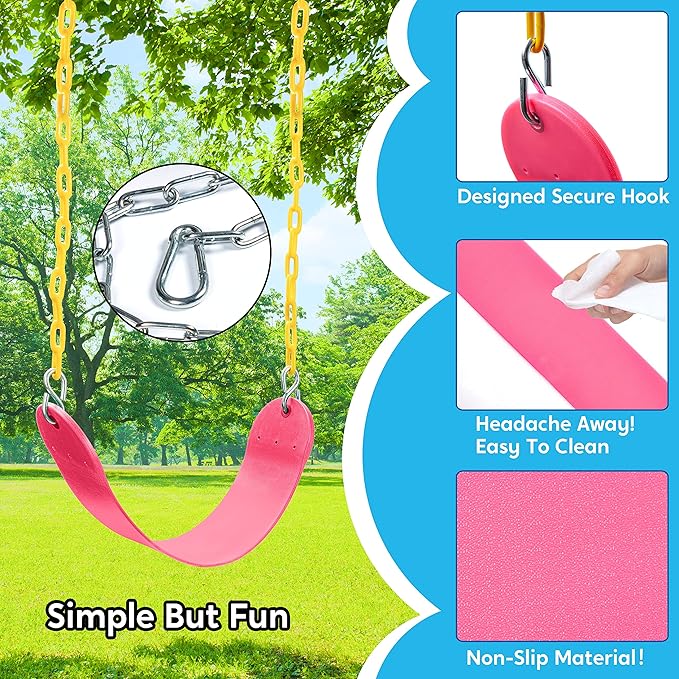 TURFEE 2 Packs Heavy Duty Swing Seat, Swing Set Accessories Replacement - Image 2