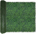 Artificial Boxwood Roll: 40x120 in UV-Anti Faux Ivy Boxwood Hedge Leaf Grass by ODTORYHOME