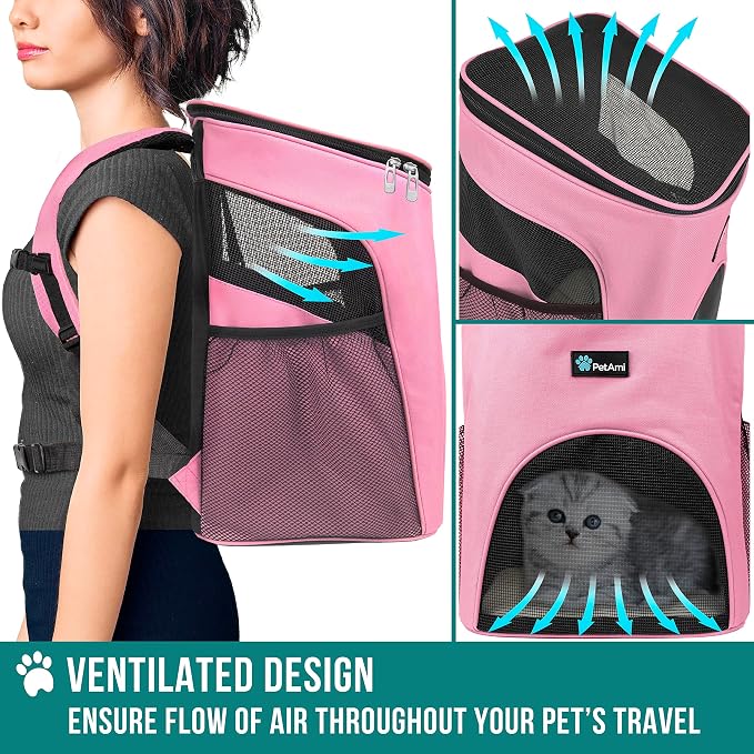 PetAmi Small Dogs and Cat Backpack Carrier, Airline Approved Pet Backpack - Image 4