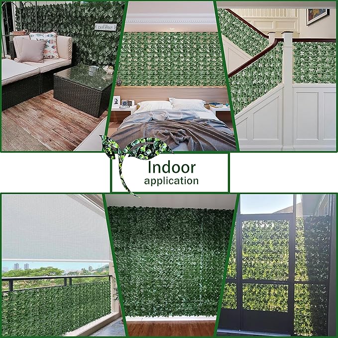 Artificial Ivy Privacy Fence Wall Screen: 40X100 in UV-Anti Faux Greenery - Image 5