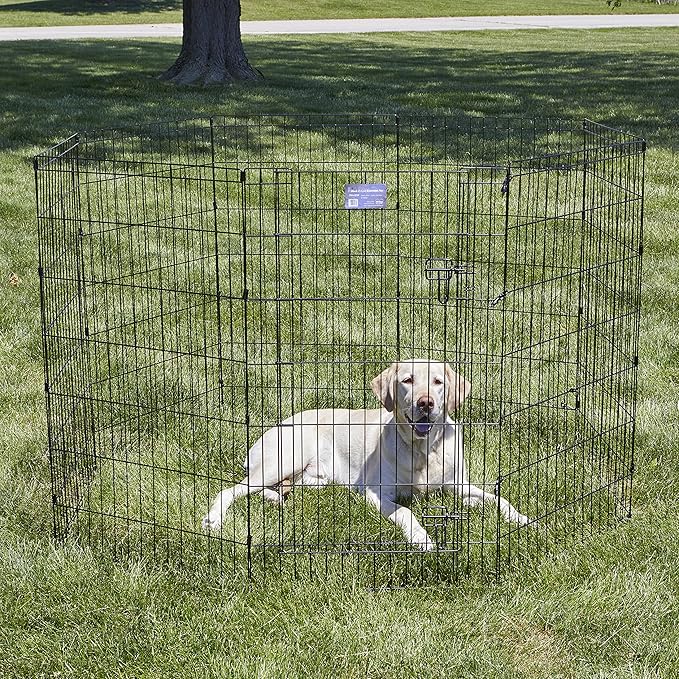 MidWest Homes for Pets Folding Metal Dog Exercise Pen, Indoor/Outdoor Playpen - Image 2